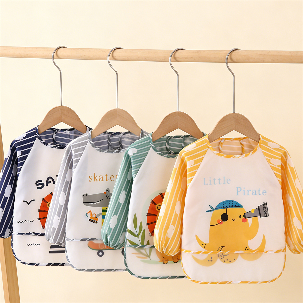 Baby Food Quantity - 2 adet Su Geçirmez Tam Kollu