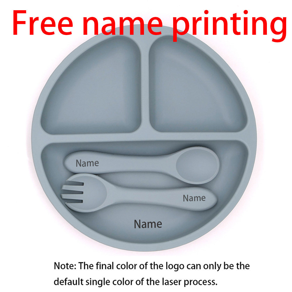 Weaning Spoon Set - Ücretsiz İsim Baskılı Silikon Çocuk Sofra