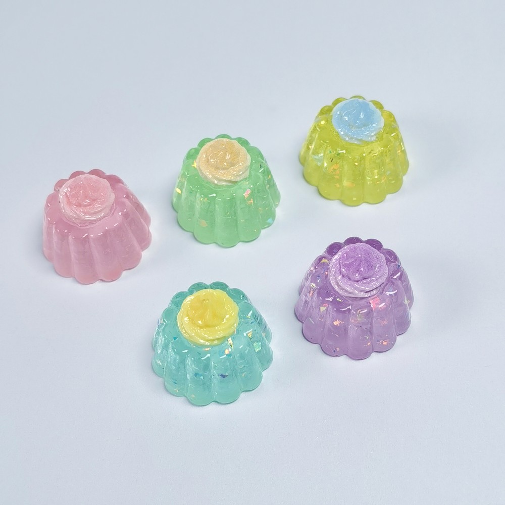 Baby Food Doll - Minyatür Payet Kremalı Jöle Kek Reçine