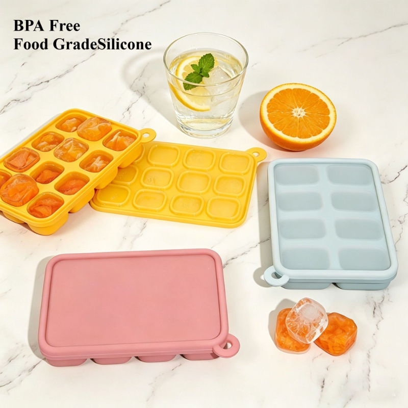 Freezer Tray Baby - Platin Silikon Bebek Maması Dondurma Tepsisi