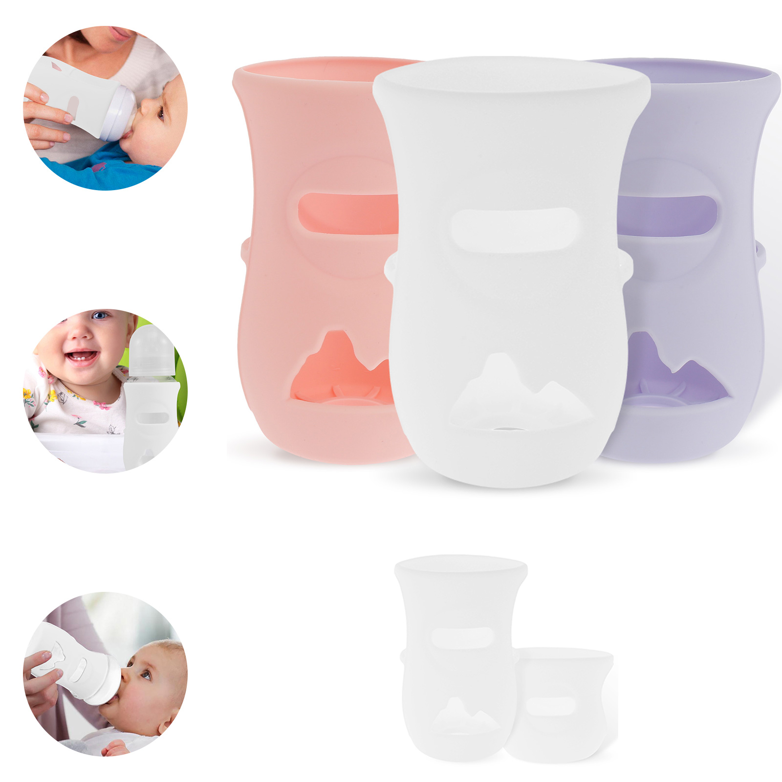 Baby Food Zip Lock Bag - Silikon Kollu Silikon Biberon Kapağı Yalıtımlı