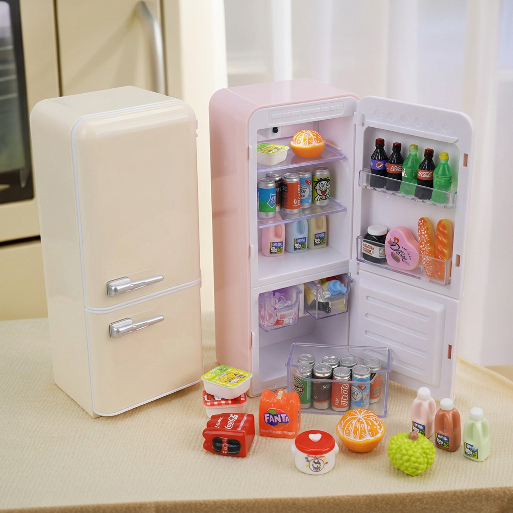 Baby Food Cooking Set - 33 Parçalı Çocuk Mini Buzdolabı Oyun