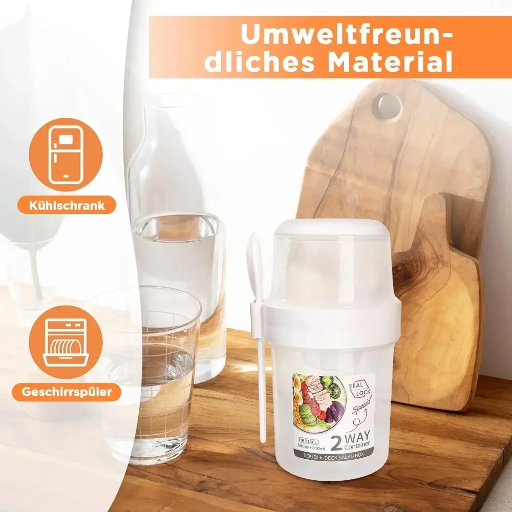 Weaning Spoon Set - Salata Bardağı Kahvaltı Bardak Taşınabilir Gıda